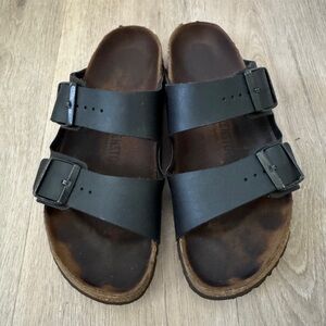 Birkenstock Arizona Unisex Black Leather Sandals size 40